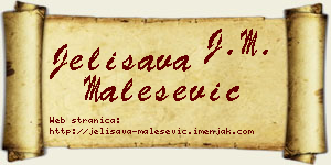 Jelisava Malešević vizit kartica